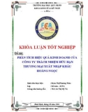 Khoá luận tốt nghiệp: Phân tích hiệu quả kinh doanh của Công ty Trách nhiệm hữu hạn Thương mại Xuất nhập khẩu Hoàng Ngọc