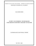 Mathematics Doctoral Thesis: Fuzzy clustering techniques for remote sensing image analysis