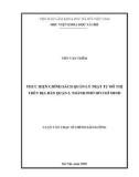 Luận văn Thạc sĩ Chính sách công: Thực hiện chính sách quản lý trật tự đô thị trên địa bàn quận 5, thành phố Hồ Chí Minh