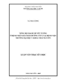 Luận văn Thạc sĩ Y học: Nồng độ magie huyết tương ở bệnh nhân đái tháo đường týp 2 tại bệnh viện trường Đại học Y khoa Thái Nguyên