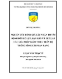 Luận văn Thạc sĩ Kỹ thuật môi trường: Nghiên cứu đánh giá các nhân tố tác động đến lũ lụt, hạn hán và đề xuất các giải pháp giảm thiểu trên hệ thống sông Cái Phan Rang