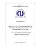 Luận văn Thạc sĩ Quản lý công: Quản lý nhà nước về giảm nghèo bền vững đối với các dân tộc thiểu số trên địa bàn huyện Di Linh, tỉnh Lâm Đồng