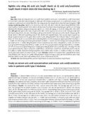 Nghiên cứu nồng độ acid uric huyết thanh và tỷ acid uric/creatinine huyết thanh ở bệnh nhân đái tháo đường típ 2