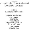 Bài thuyết trình: Các loại thực vật có khả năng hấp thụ các chất độc hại