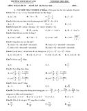 Đề thi học kì 2 môn Toán lớp 10 năm 2021-2022 - Trường THPT Hòa Vang, Đà Nẵng