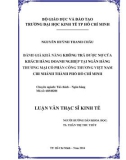 Luận văn Thạc sĩ Kinh tế: Đánh giá khả năng không trả được nợ của khách hàng doanh nghiệp tại Ngân hàng thương mại cổ phần Công Thương Việt Nam Chi nhánh thành phố Hồ Chí Minh