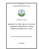 Luận văn Dược sĩ Chuyên khoa cấp I: Khảo sát sự tiêu thụ của vaccine Gardasil trên địa bàn TP.HCM trong giai đoạn 2014 - 6/2016