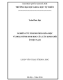 Luận văn Thạc sĩ Khoa học: Nghiên cứu thành phần hóa học và hoạt tính sinh học trong cây Kinh giới (Elsholtzia ciliata) ở Việt Nam