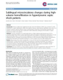 Báo cáo y học: Sublingual microcirculatory changes during highvolume hemofiltration in hyperdynamic septic shock patients