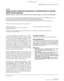 Báo cáo y học: Using surface molecule expression on lymphocytes to classify septic shock patients