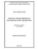 Dissertation Summary: Semantic Characteristics of Xoan singing in Phu Tho province