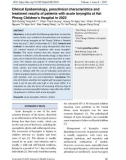 Clinical Epidemiology, paraclinical characteristics and treatment results of patients with acute laryngitis at Hai Phong Children's Hospital in 2022