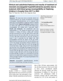 Clinical and subclinical features and results of treatment of neonatal unconjugated hyperbilirubinemia jaundice due to maternal child blood group incompatibility at Haiphong Children’s Hospital from 2017 to 2022