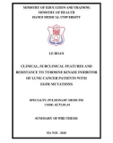 Summary of Phd thesis: Clinical, subclinical features and resistance to tyrosine kinase inhibitor of lung cancer patients with EGFR mutations