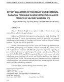 Effect evaluation of pain relief using external radiation technique in bone metastatic cancer patients at Military Hospital 175