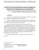 Study of alpha-fetoprotein levels in cirrhotic patients with hepatocellular carcinoma