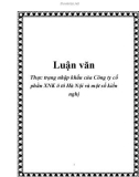 Luận văn: Thực trạng nhập khẩu của Công ty cổ phần XNK ô tô Hà Nội và một số kiến nghị