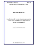 Luận án Tiến sĩ Dược học: Nghiên cứu tiêu chuẩn hóa hợp chất kháng Acetylcholinesterase của một số loài trong họ Thạch tùng