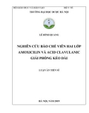 Luận án tiến sĩ Dược học: Nghiên cứu bào chế viên nén amoxicilin và acid clavulanic hai lớp giải phóng kéo dài