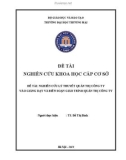 Báo cáo đề tài nghiên cứu khoa học cấp cơ sở: Nghiên cứu lý thuyết về quản trị công ty vào giảng dạy và biên soạn giáo trình quản trị công ty