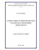 Luận văn Thạc sĩ Văn học: Cái đói và miếng ăn trong truyện ngắn của Nam Cao và Nguyên Hồng trước năm 1945