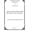 Luận văn Thạc sĩ Khoa học xã hội và nhân văn: Nhân vật người tri thức trong tiểu thuyết của Ma Văn Kháng
