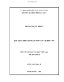 Luận văn Thạc sĩ Văn học Việt Nam: Đặc điểm truyện ngắn Nguyễn Thị Thụy Vũ