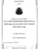 Khóa luận tốt nghiệp Quản trị kinh doanh: Lựa chọn kênh phân phối tôm sú trên địa bàn huyện Châu Thành tỉnh Trà Vinh