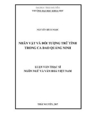 Luận văn Thạc sĩ Ngôn ngữ và Văn hóa Việt Nam: Nhân vật và đối tượng trữ tình trong ca dao Quảng Ninh