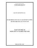 Luận văn Thạc sĩ Ngôn ngữ và Văn hóa Việt Nam: Hà Nội trong sáng tác của Nguyễn Huy Tưởng: Trường hợp Sống mãi với thủ đô