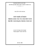 Luận văn Thạc sĩ Văn học: Chủ nghĩa xê dịch trong sáng tác của Nguyễn Tuân trước Cách mạng tháng Tám 1945