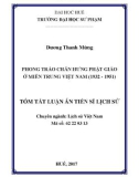 Tóm tắt luận án tiến sĩ Sử học: Phong trào chấn hưng Phật giáo ở miền Trung Việt Nam (1932 - 1951)