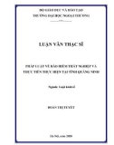 Luận văn Thạc sĩ Luật kinh tế: Pháp luật về bảo hiểm thất nghiệp, thực tiễn thực hiện tại tỉnh Quảng Ninh