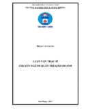 Luận văn Thạc sỹ Quản trị kinh doanh: Phát triển đội ngũ giáo viên dạy nghề tại Trường Cao đẳng nghề Du lịch và Dịch vụ Hải Phòng