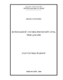 Luận văn Thạc sĩ Lịch sử: Di tích lịch sử, văn hóa ở huyện Hữu Lũng, tỉnh Lạng Sơn