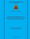 Khóa luận tốt nghiệp Quản trị kinh doanh: Dự án kinh doanh thu mua và chế biến của ngành hàng Thủy sản trên địa bàn tỉnh Bạc Liêu