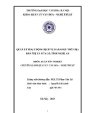 Tóm tắt Khóa luận tốt nghiệp khoa Bảo tàng học: Quản lý hoạt động dịch vụ Karaoke trên địa bàn thị xã Cửa Lò, tỉnh Nghệ An