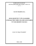 Luận văn Thạc sĩ Lịch sử: Đảng bộ huyện Ý Yên ( Nam Định) lãnh đạo thực hiện xóa đói giảm nghèo từ năm 2000 đến năm 2013