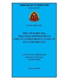 Luận văn tốt nghiệp Quản trị kinh doanh: Phân tích hiệu quả hoạt động kinh doanh của Công ty Cổ phần Dịch vụ và Đầu tư Đất Xanh Miền Tây