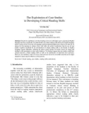 The exploitation of case studies in developing critical reading skills