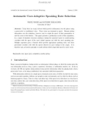 Automatic User-Adaptive Speaking Rate Selection