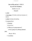Giáo án tiếng anh lớp 5 - UNIT 11 PLACES OF INTEREST  Period 55