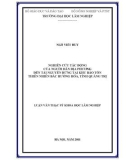 Luận văn Thạc sĩ Khoa học lâm nghiệp: Nghiên cứu tác động của người dân địa phương đến tài nguyên rừng tại Khu bảo tồn thiên nhiên Bắc Hướng Hóa, tỉnh Quảng Trị