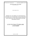 Luận văn Thạc sĩ Khoa học lâm nghiệp: Nghiên cứu tác động của người dân xã Đức Bình, Đức Thuận đến tài nguyên rừng thuộc Khu bảo tồn thiên nhiên Núi Ông, tỉnh Bình Thuận