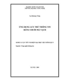 LUẬN VĂN:ỨNG DỤNG LƯU TRỮ THÔNG TIN BẰNG CHUỖI MÃ VẠCH