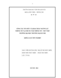 Tóm tắt Khóa luận tốt nghiệp khoa Thư viện - Thông tin: Công tác tổ chức nguồn lực thông tin tại Trung tâm Thông tin - Thư viện Trường Đại học Thương mại Hà Nội