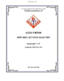 Giáo trình Kỹ năng giao tiếp (Ngành: Y sĩ - Trung Cấp) - Trường Cao đẳng Y tế Bạc Liêu