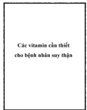 Các vitamin cần thiết cho bệnh nhân suy thận