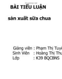 Sản xuất sữa chua