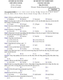 Đề thi thử tốt nghiệp THPT môn Hóa học năm 2022-2023 có đáp án - Trường THPT Đông Thành, Quảng Ninh